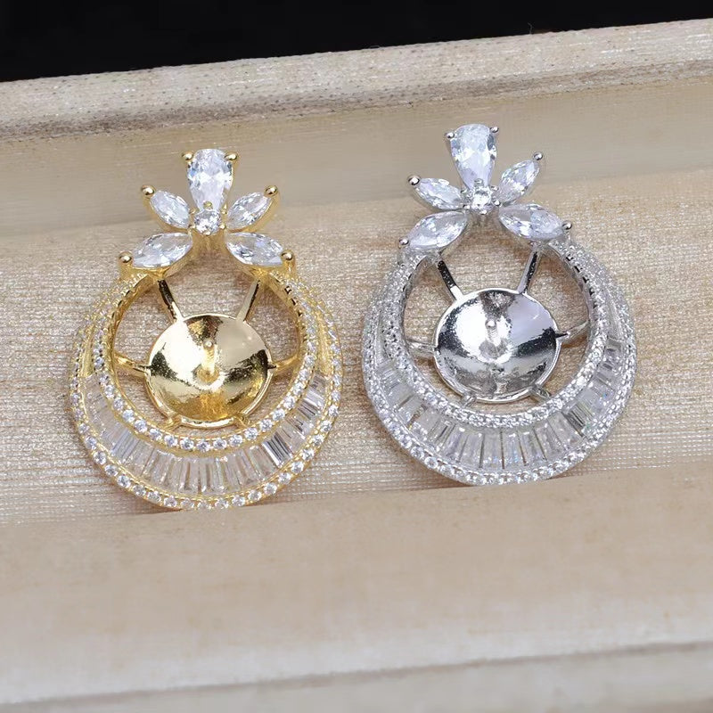 S925 sterling silver pendant setting (P28)