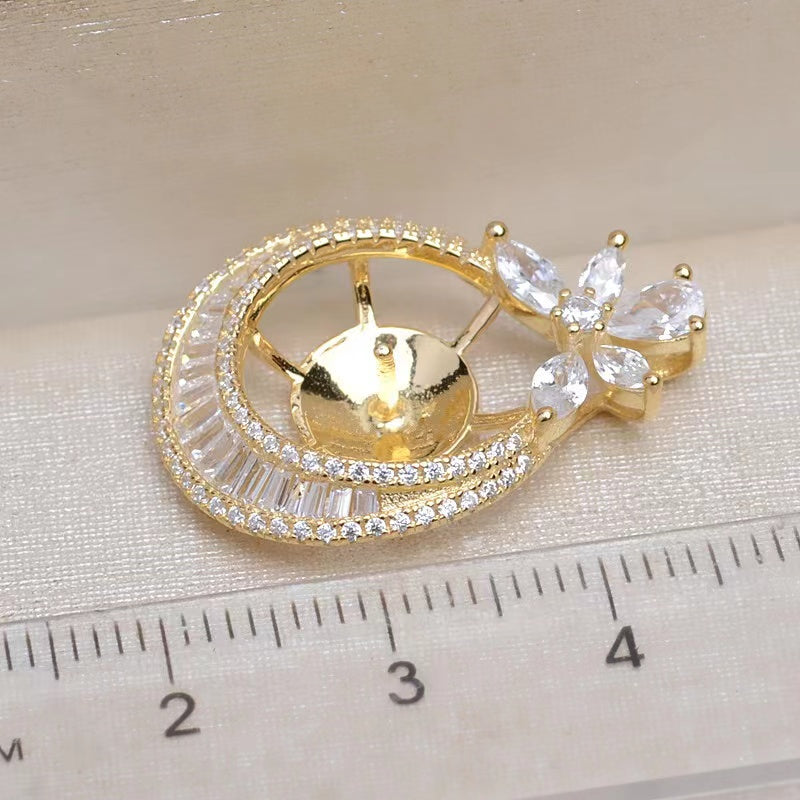 S925 sterling silver pendant setting (P28)