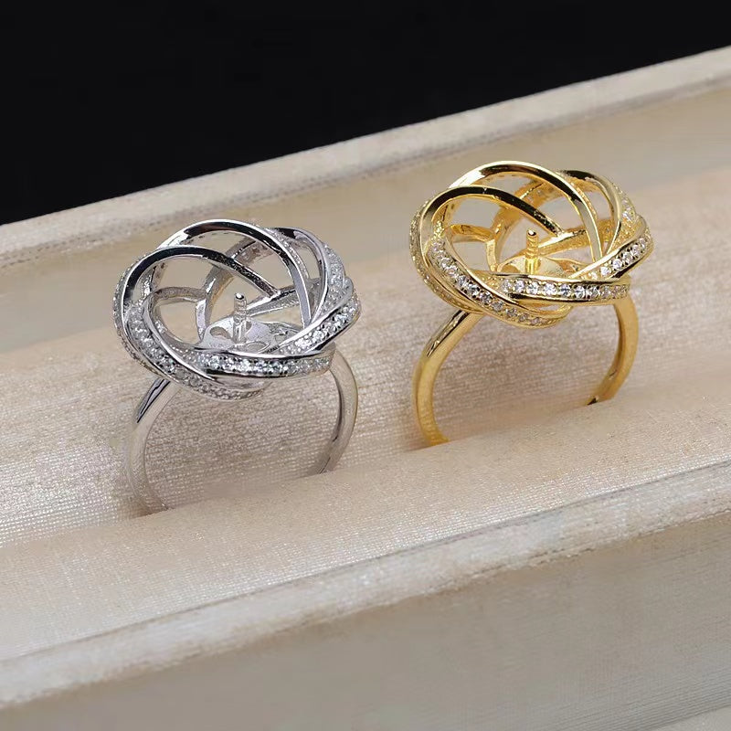 (RS025)S925 sterling silver ring setting