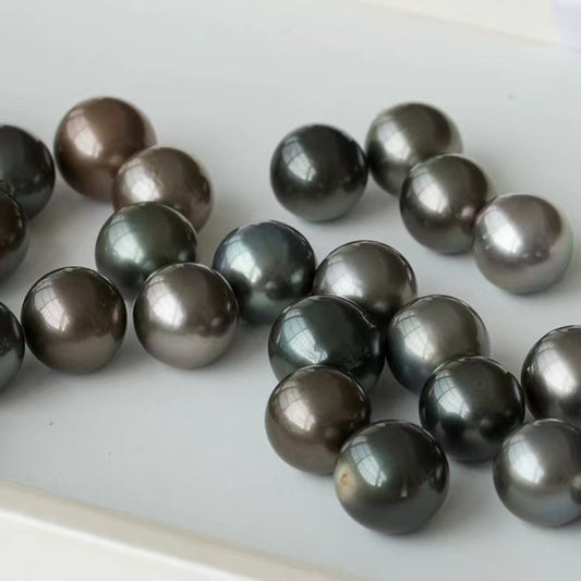 Black Tahitian loose pearls(9-10mm)
