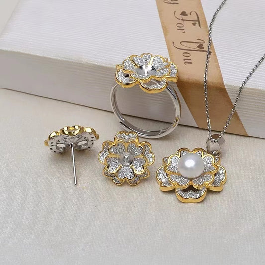 (S017)  S925 sterling silver set setting