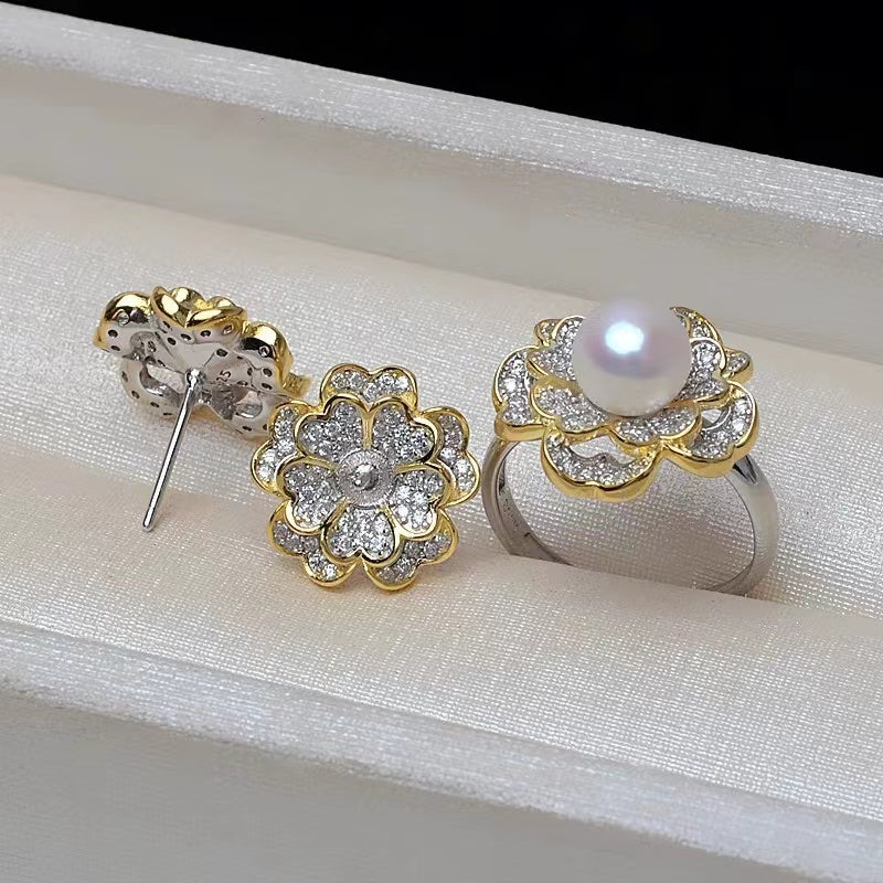 (S017)  S925 sterling silver set setting