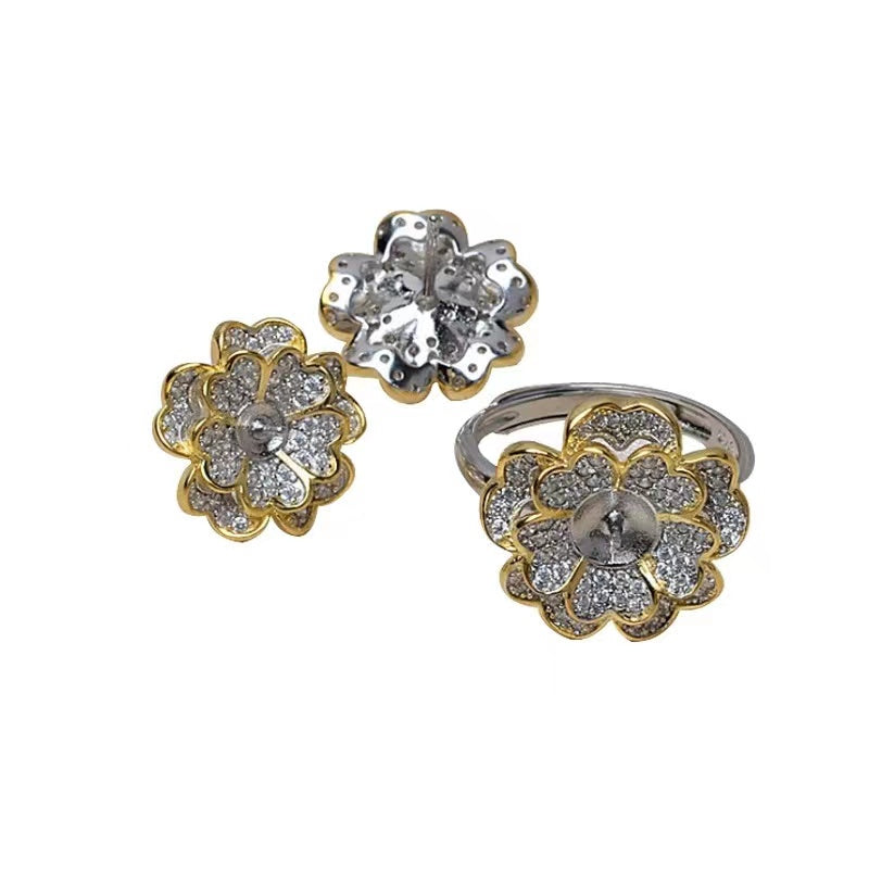 (S017)  S925 sterling silver set setting