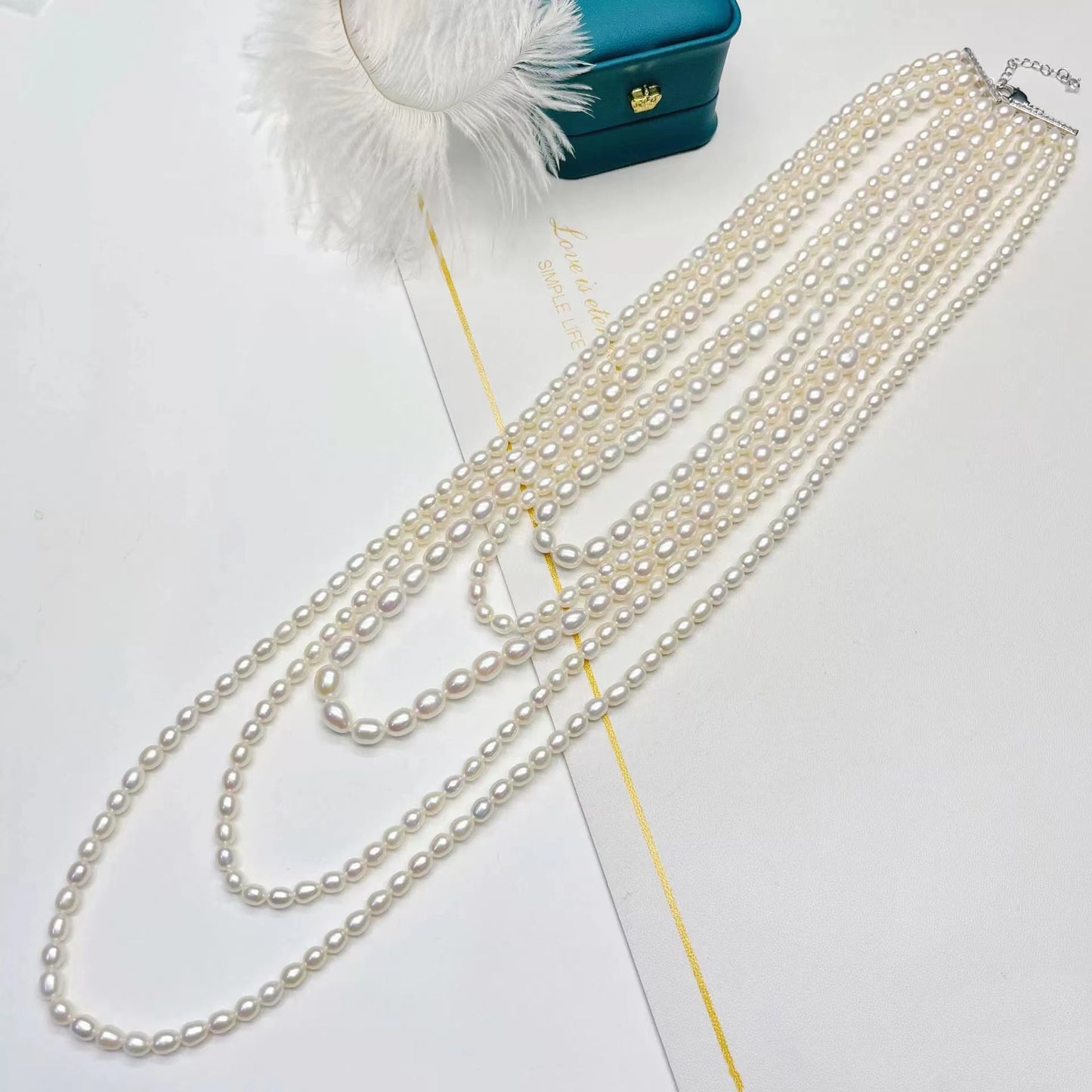 (N081)Pearl Long Necklace