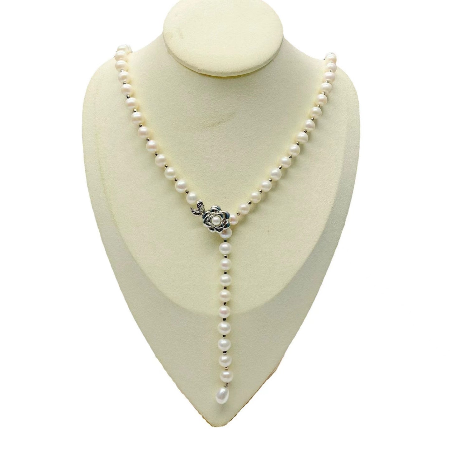 (N079)Pearl long necklace