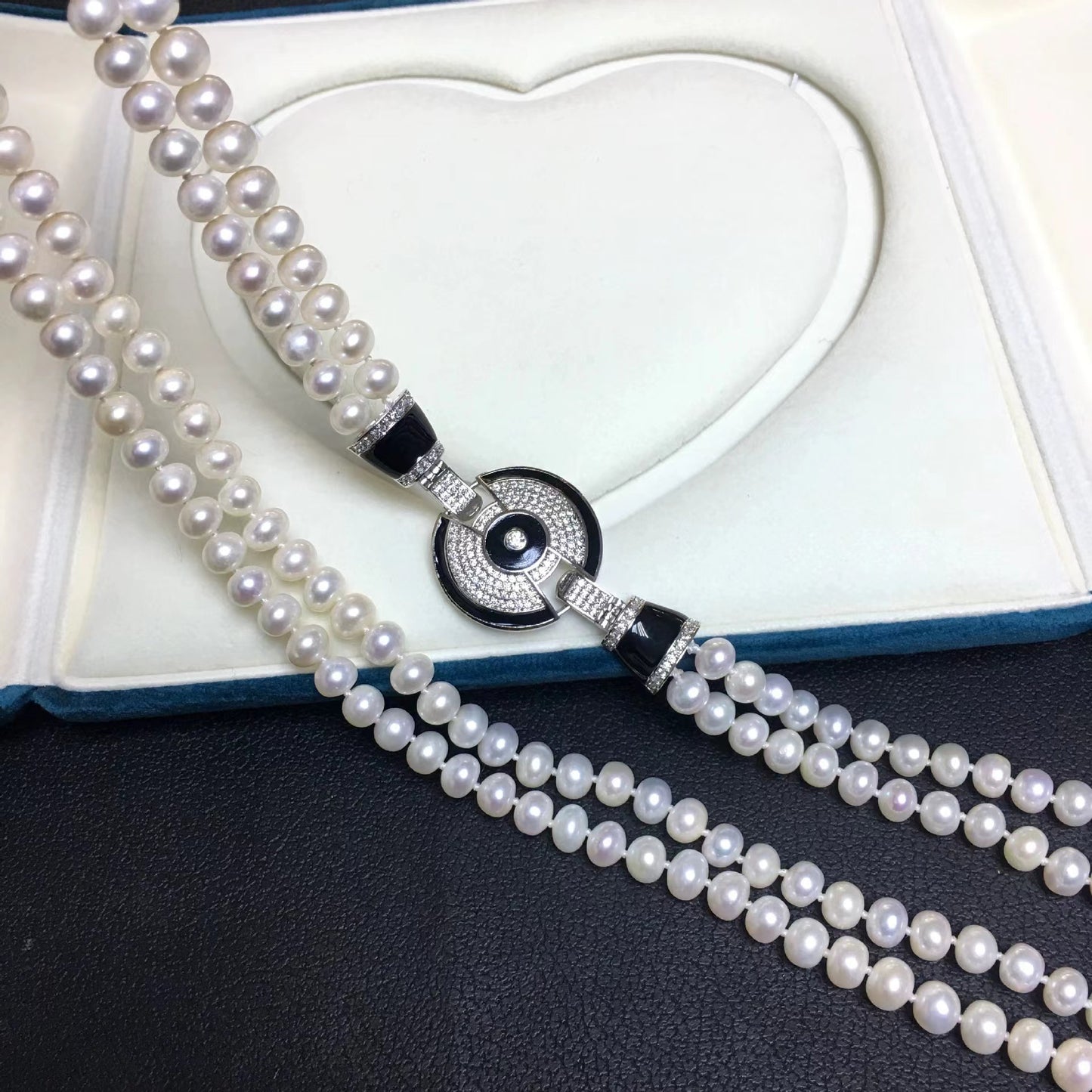 (N080)Pearl Long Necklace