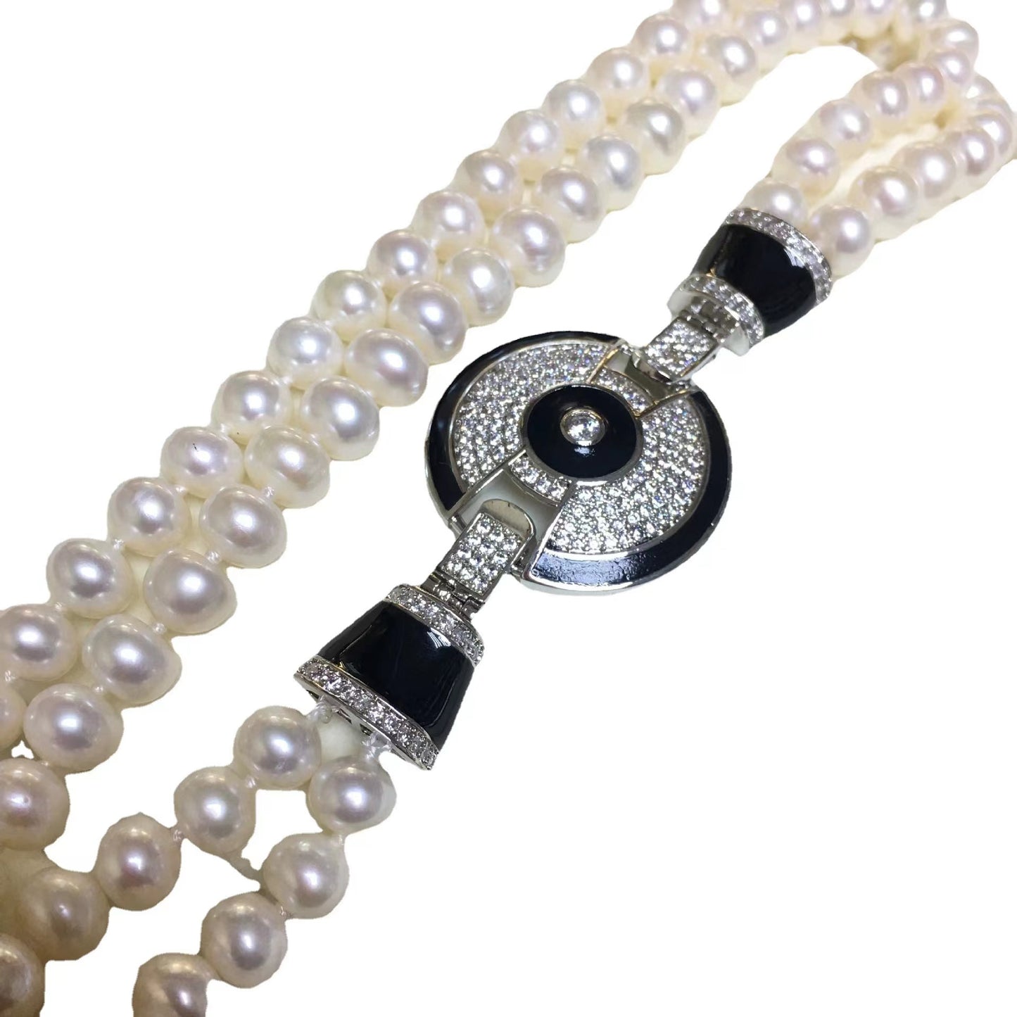 (N080)Pearl Long Necklace