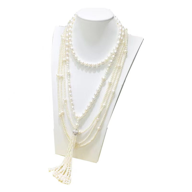 (N078)Pearl Long Necklace