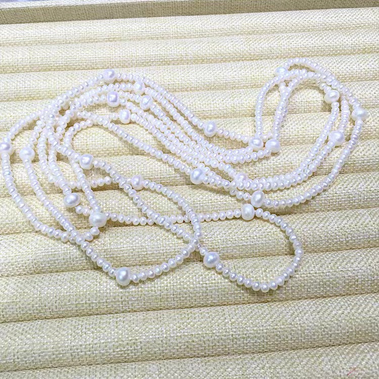 (N078)Pearl Long Necklace