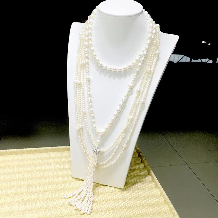 (N078)Pearl Long Necklace