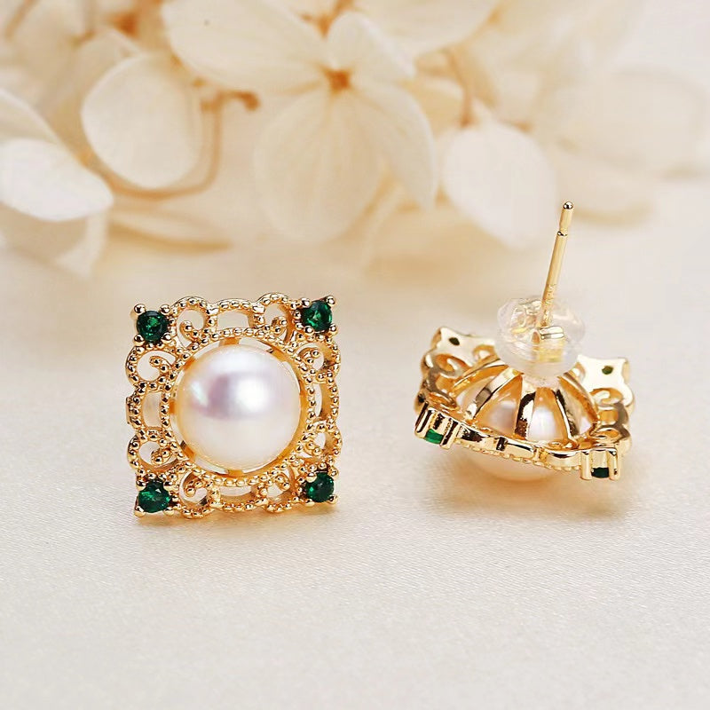 (J050)   Fresh water pearl set--Pendant & Ring & Earring