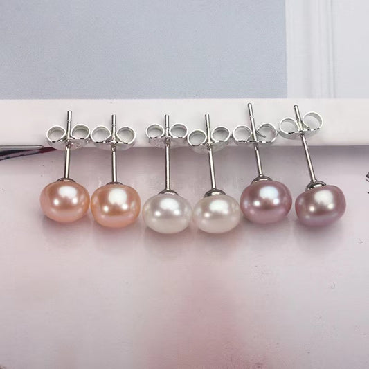 (E001)  Earring Stud for Flashsale in S925 Pearl Earring