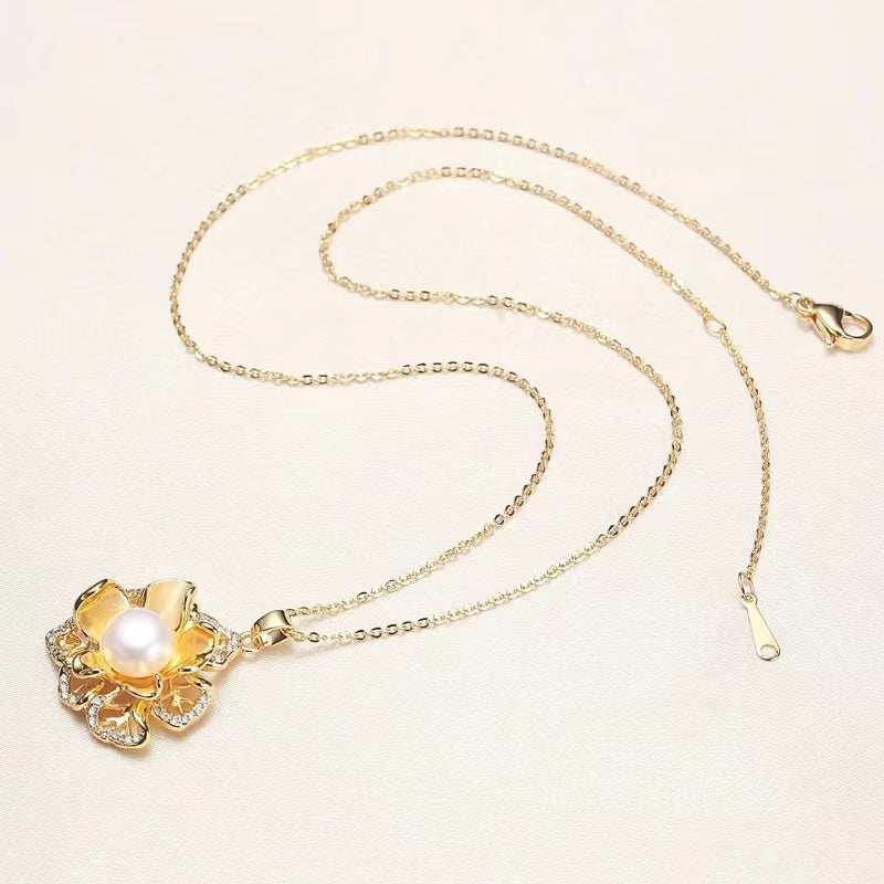 (J049)   Fresh water pearl set-Pendant & Ring & Earring