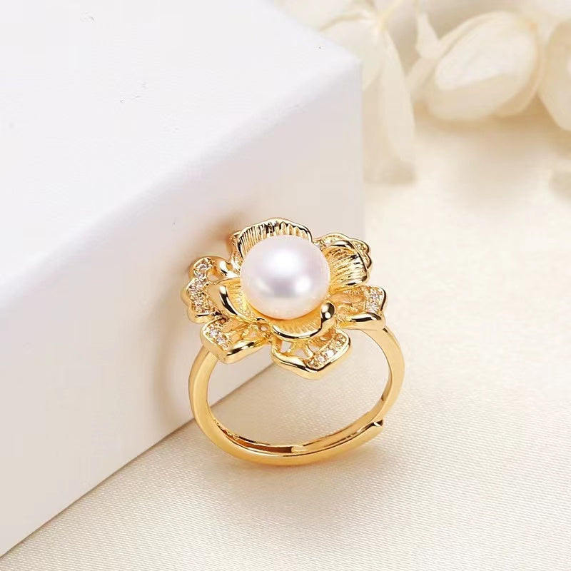 (J049)   Fresh water pearl set-Pendant & Ring & Earring