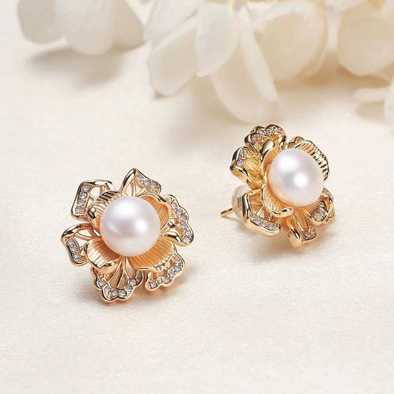 (J049)   Fresh water pearl set-Pendant & Ring & Earring