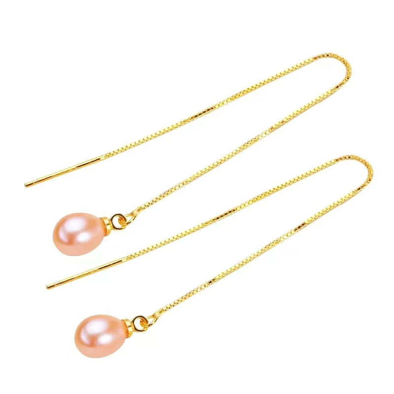 (E023)  Pearl earrings