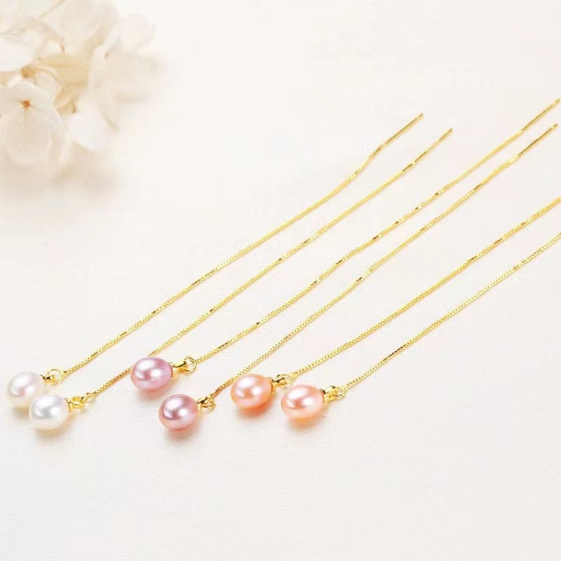 (E023)  Pearl earrings
