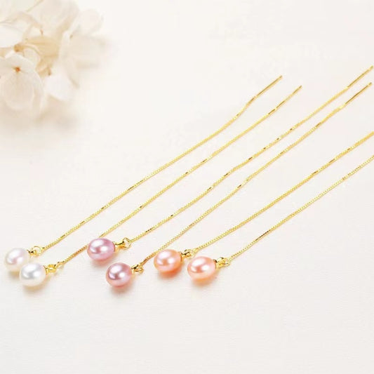 (E023)  Pearl earrings