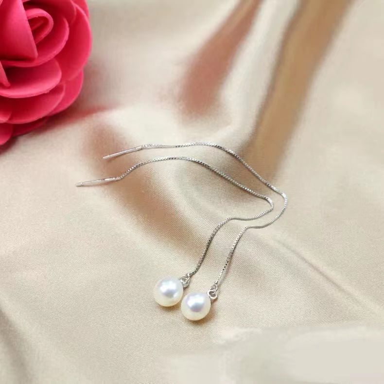 (E023)  Pearl earrings