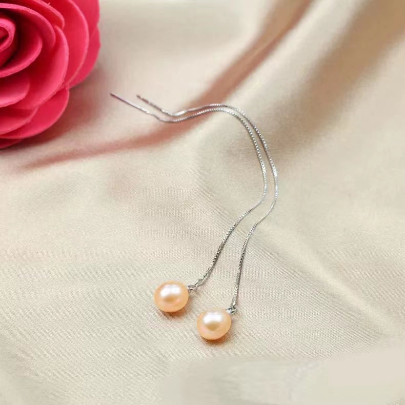 (E023)  Pearl earrings