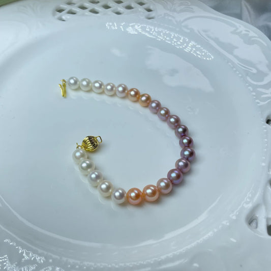 (B024) perfect circle Pearl bracelet