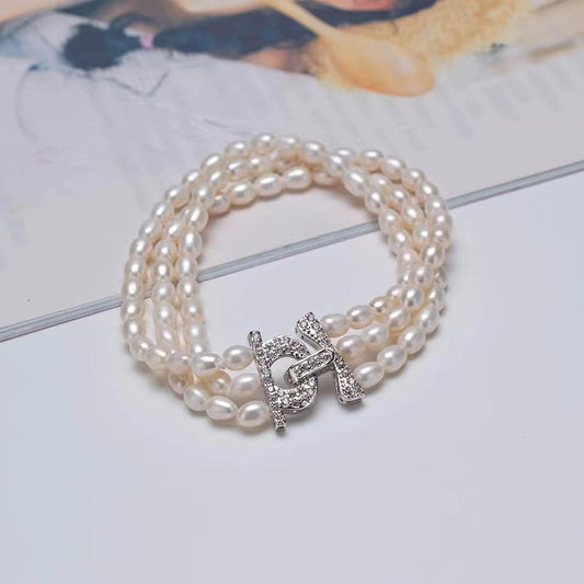 (B038) Full pearl bracelet