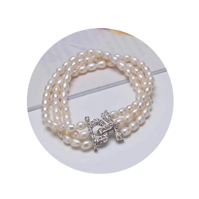(B038) Full pearl bracelet