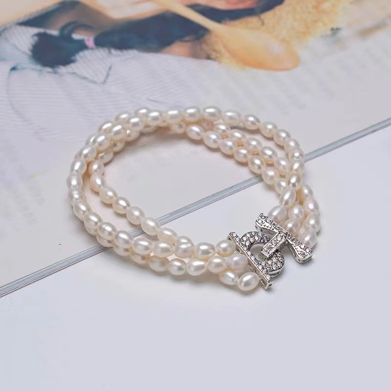 (B038) Full pearl bracelet