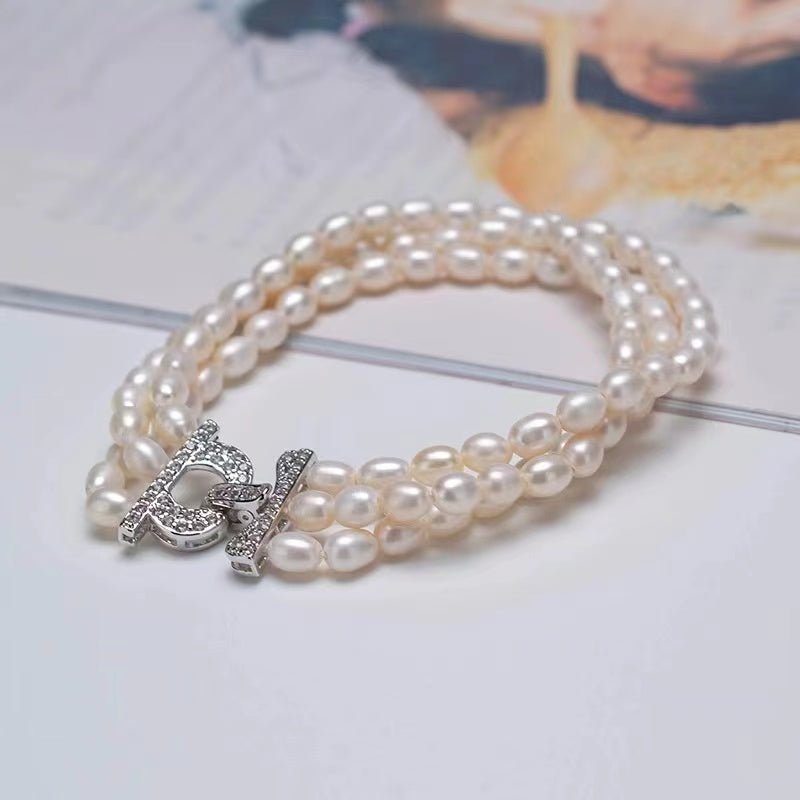 (B038) Full pearl bracelet