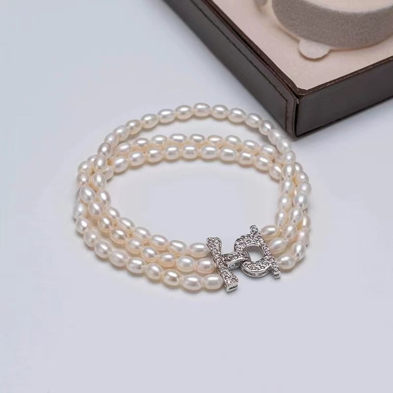 (B038) Full pearl bracelet
