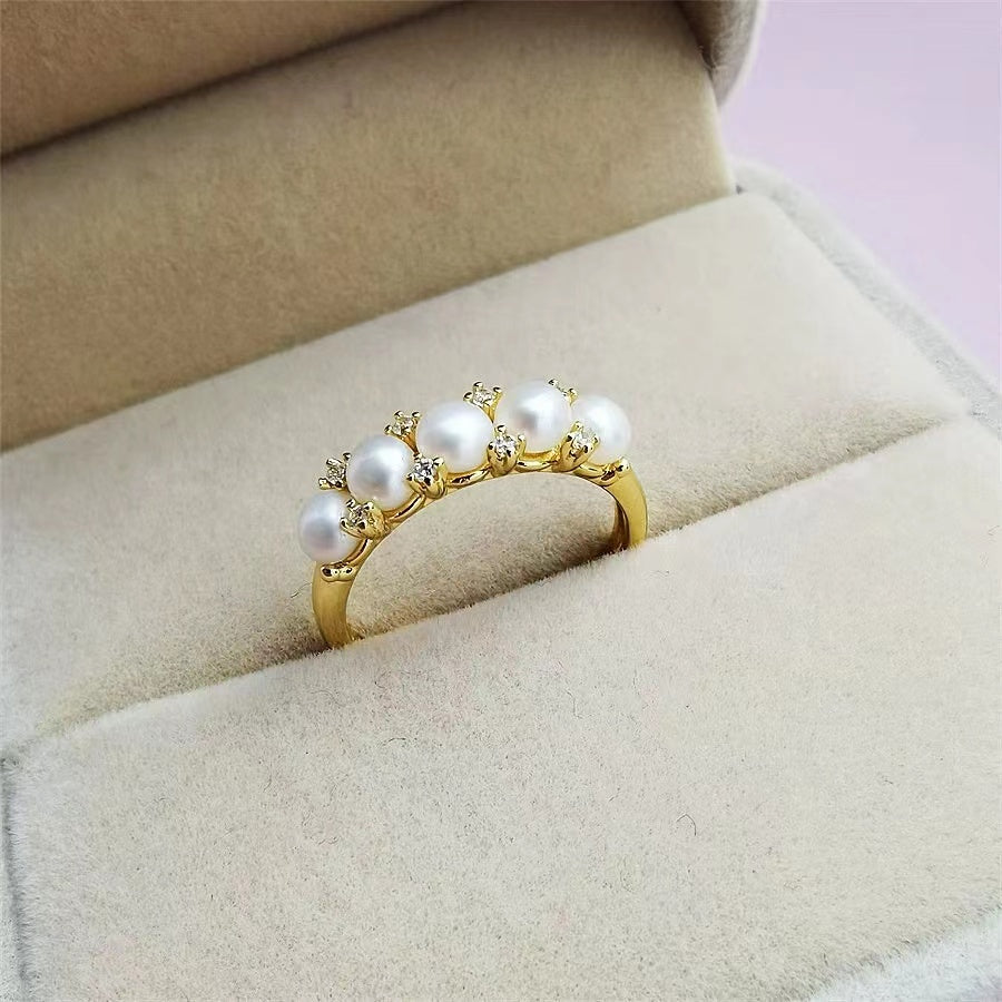 Five pearls ring R38