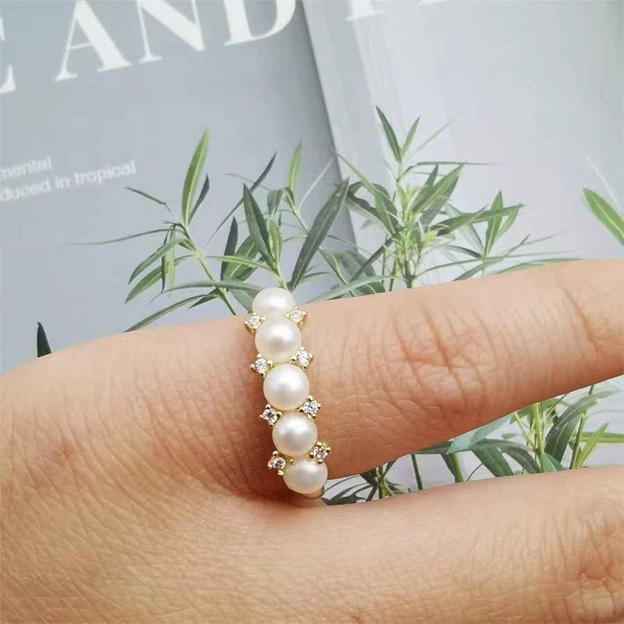 Five pearls ring R38