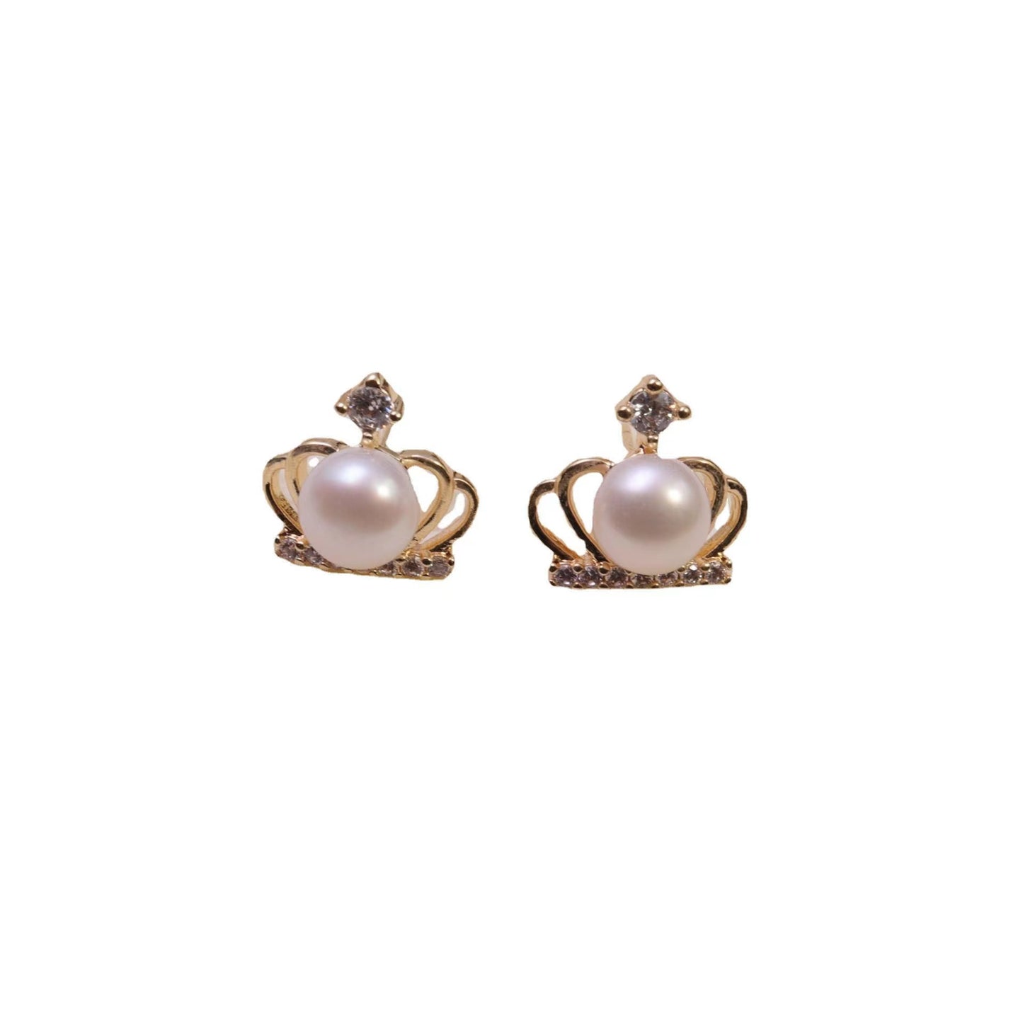(J056)   Crown pearl set--Pendant & Earring & Ring