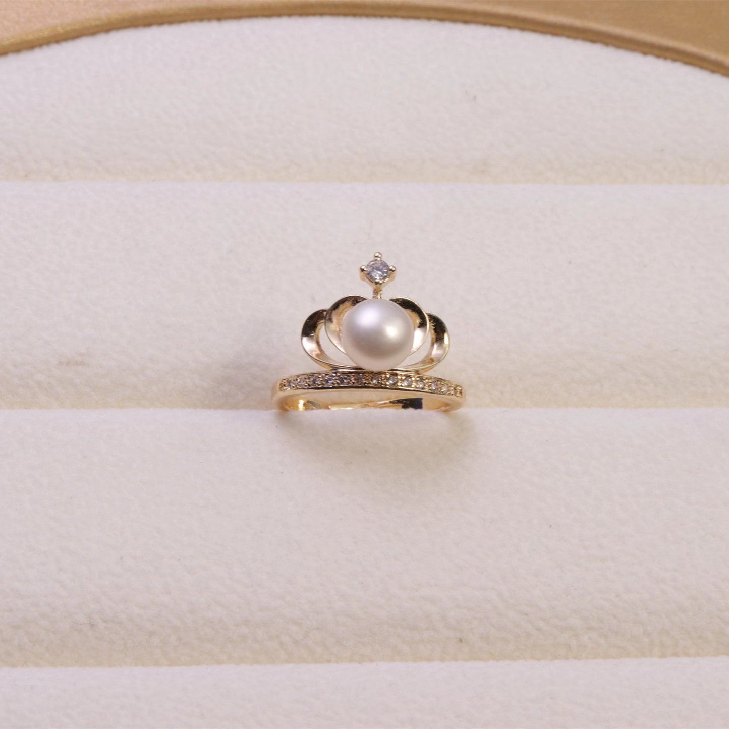 (J056)   Crown pearl set--Pendant & Earring & Ring