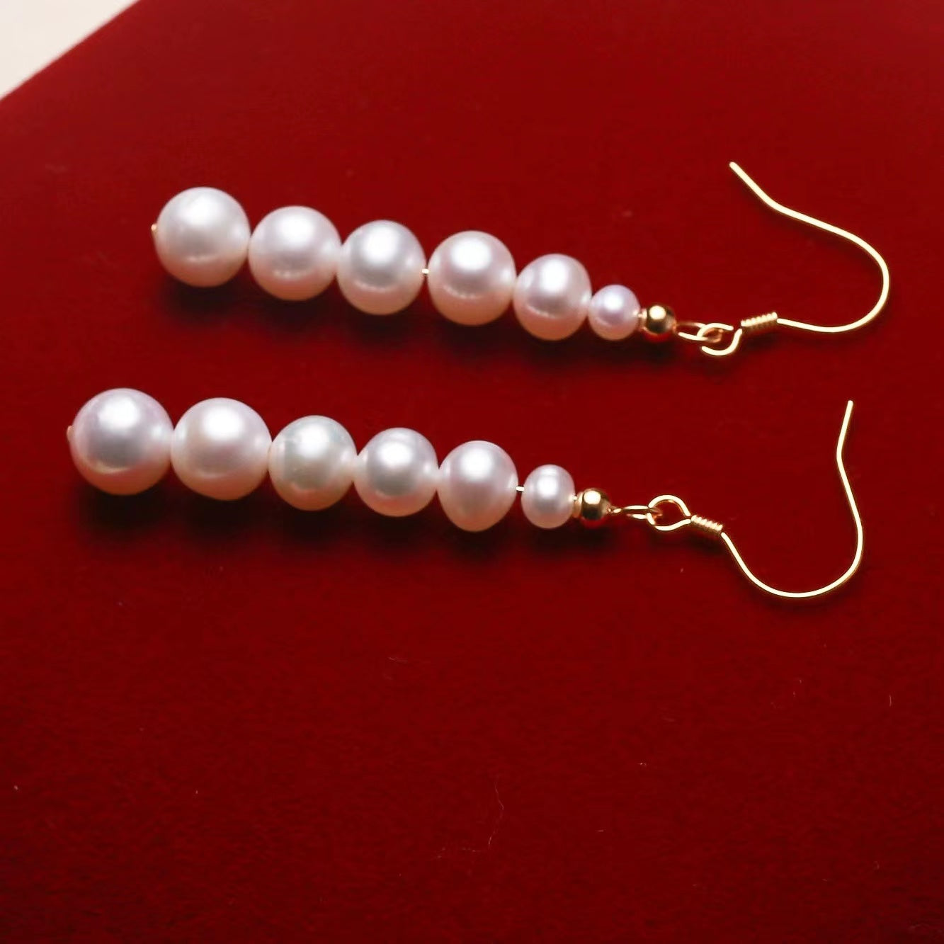 (E030)  Pearl tassels  earrings USD25