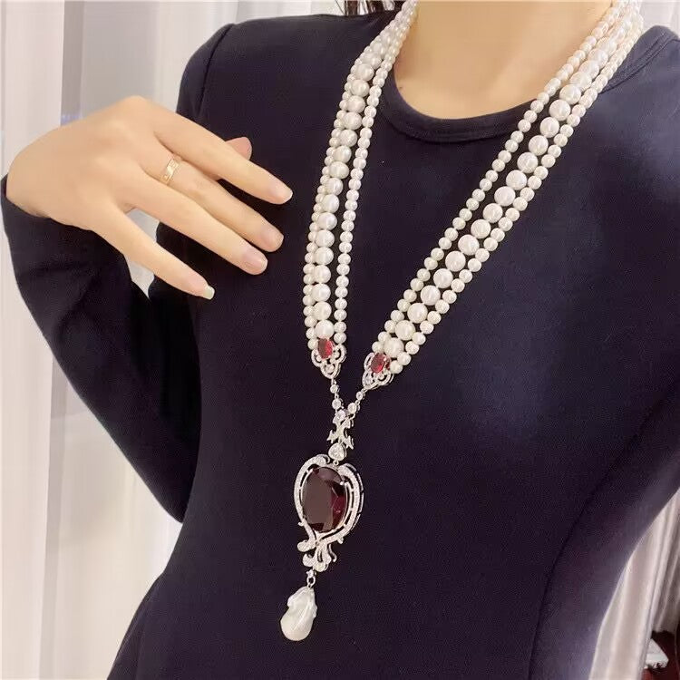 (N088)pearl necklace