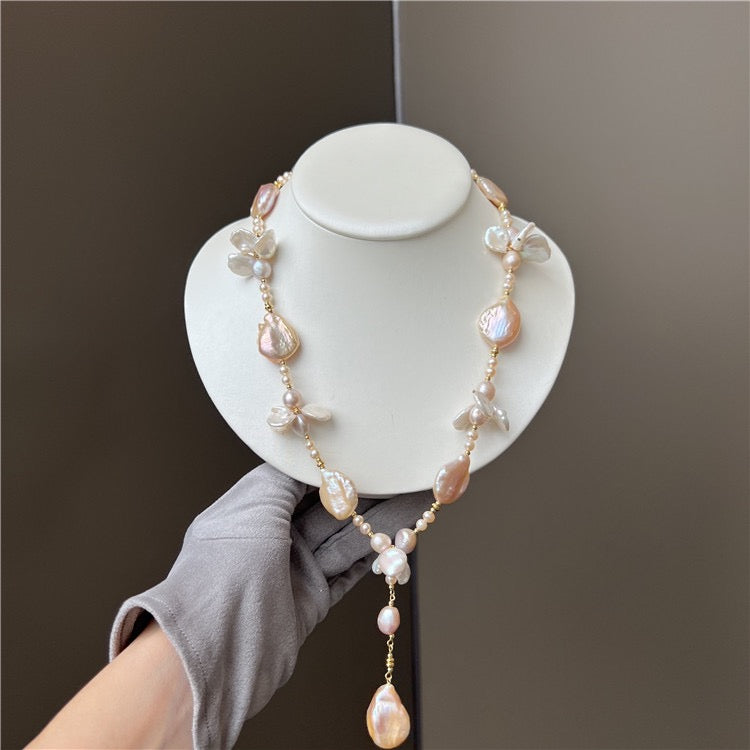 (N009)Baroque pearl necklace