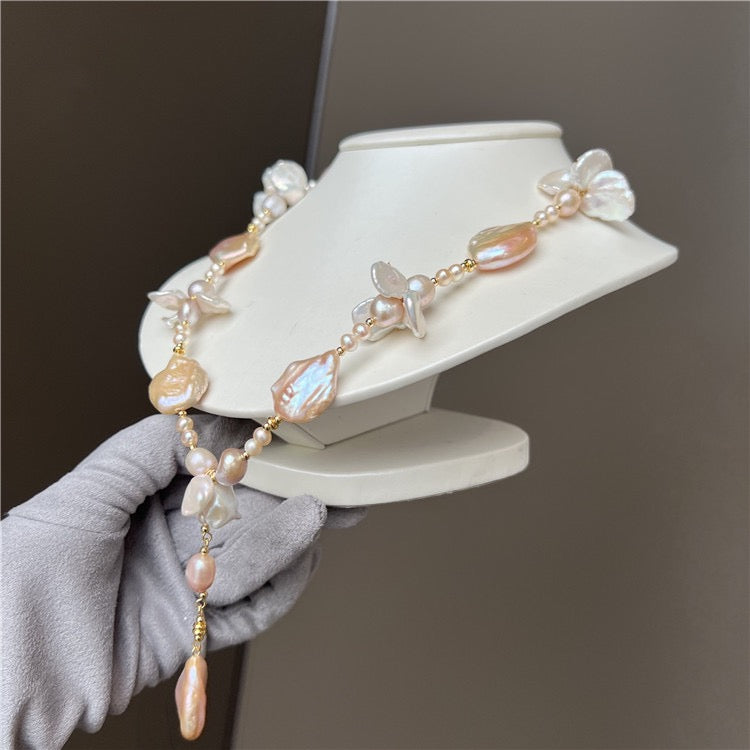 (N009)Baroque pearl necklace