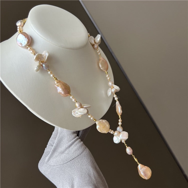 (N009)Baroque pearl necklace