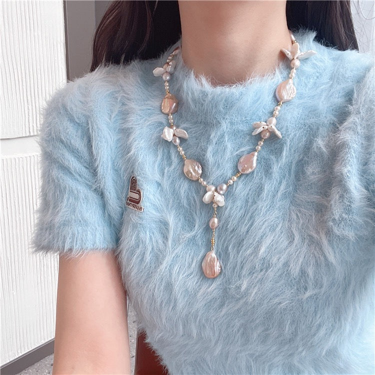 (N009)Baroque pearl necklace