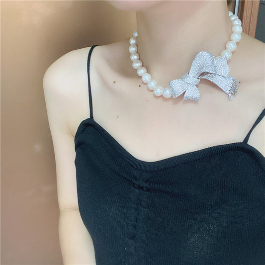 (N019)Bow-tie necklace