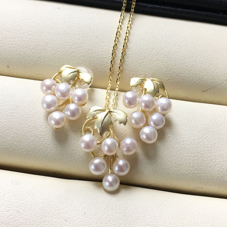 (J031)  pearl set--Pendant & Earring stud