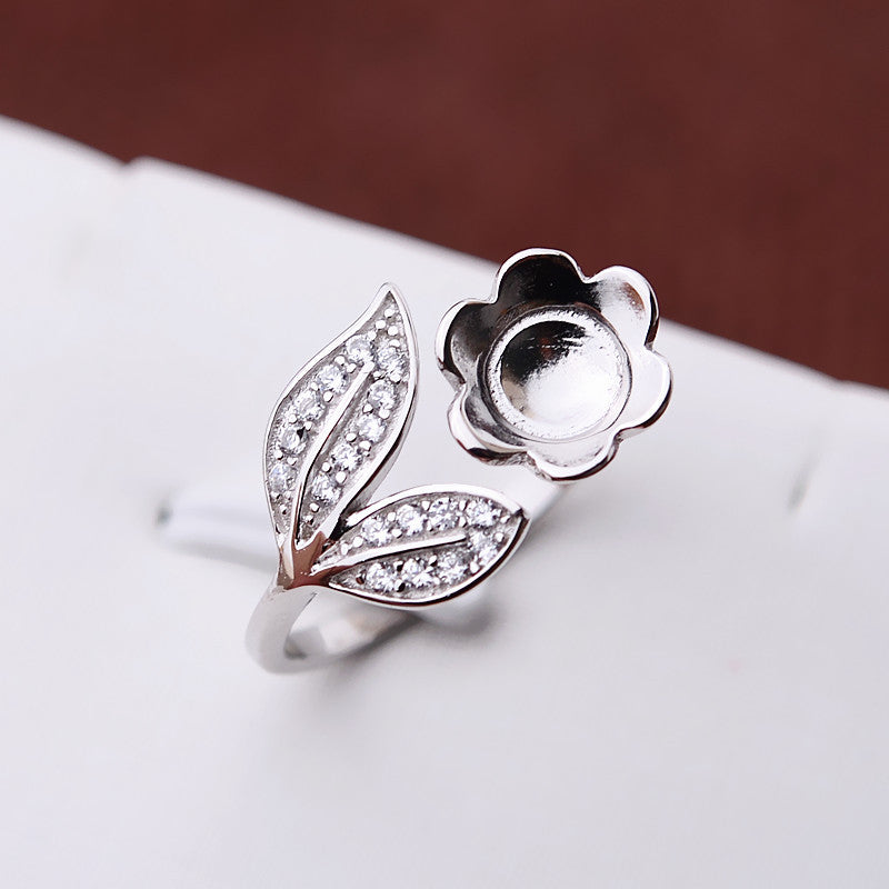 Monture de bague en argent sterling S925 (R50)