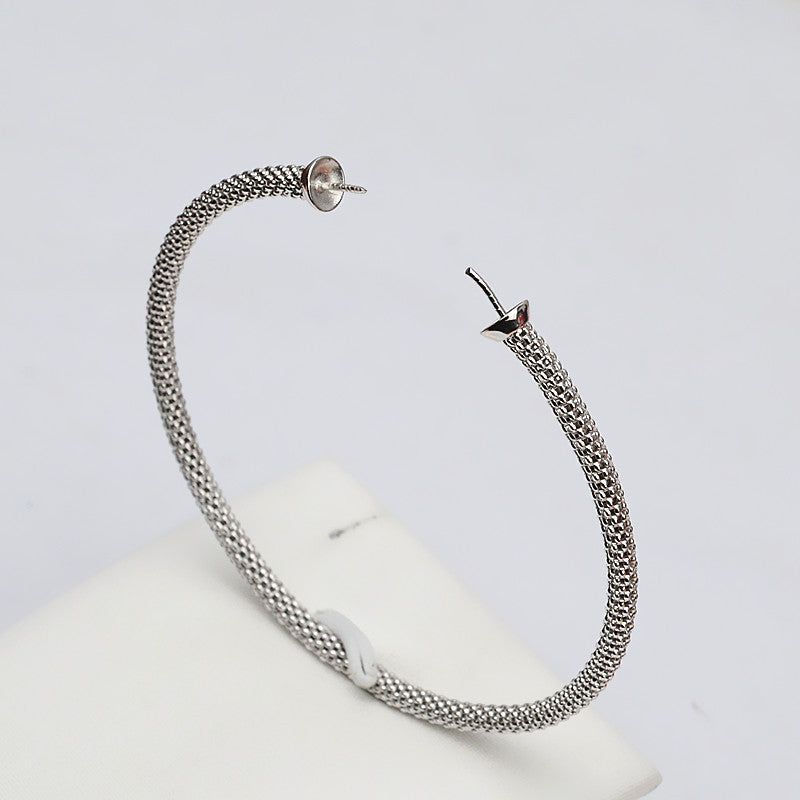 S925 sterling silver bangle set setting (B3)