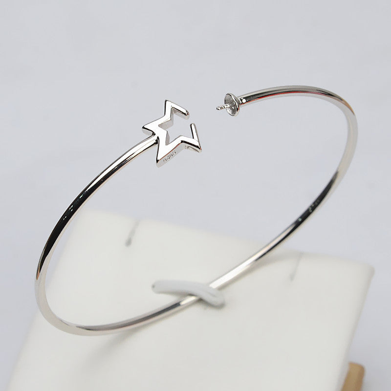 S925 sterling silver bangle set setting (B13)