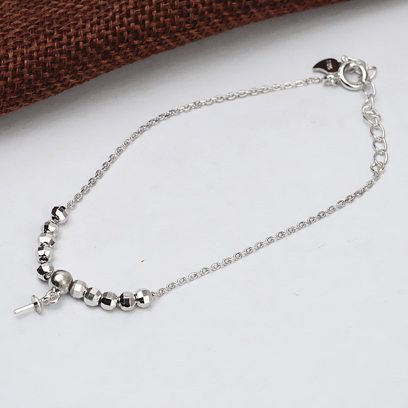 S925 sterling silver bracelet set setting (B15)