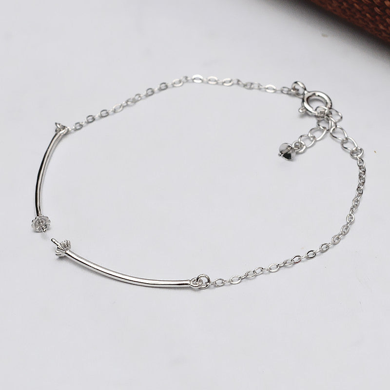 S925 sterling silver bangle set setting (B14)