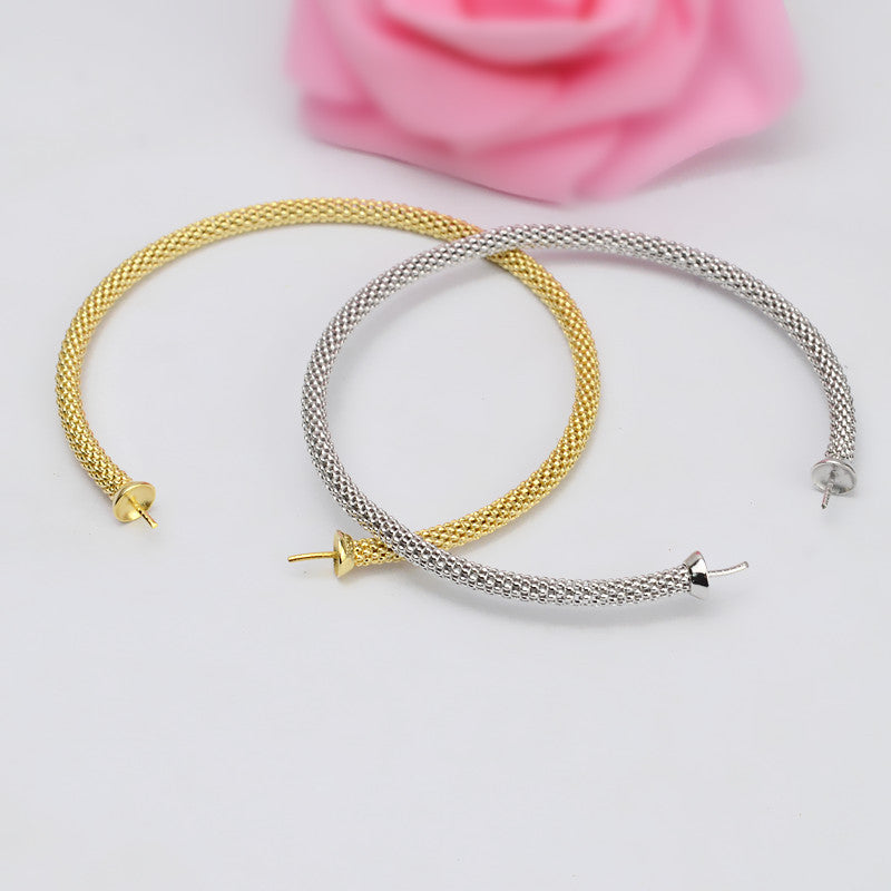 S925 sterling silver bangle set setting (B3)