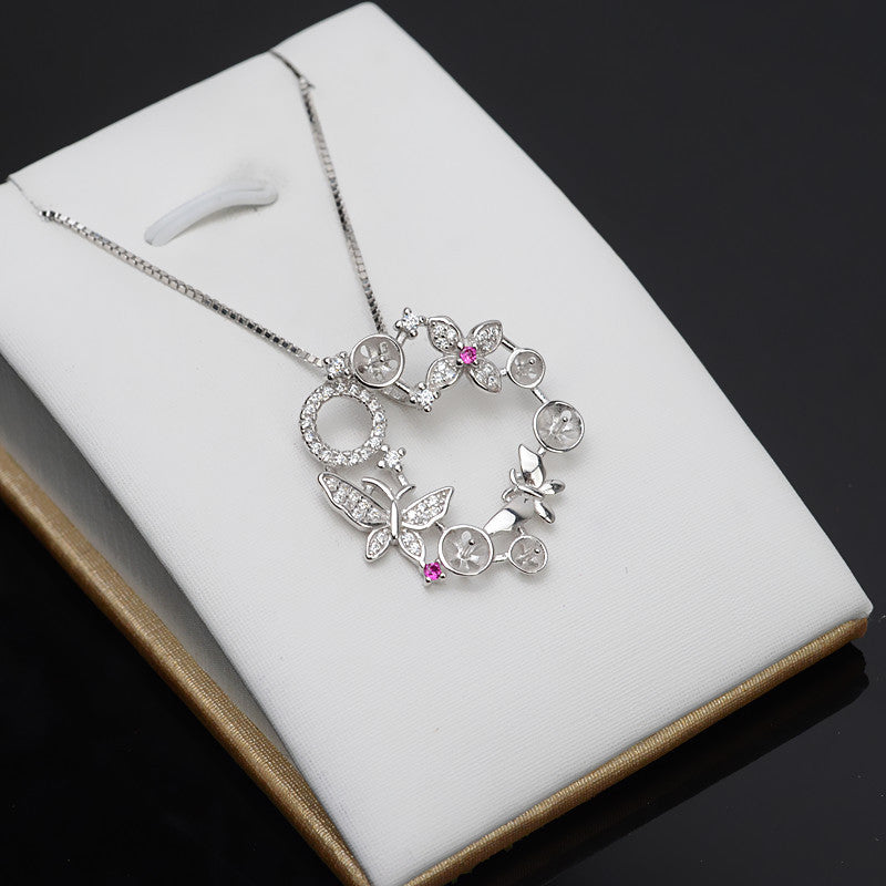 S925 sterling silver pendant setting (P43)