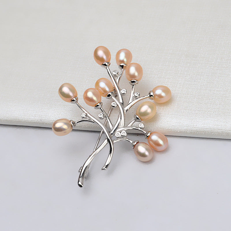 S925 sterling silver brooch setting  (B-7)